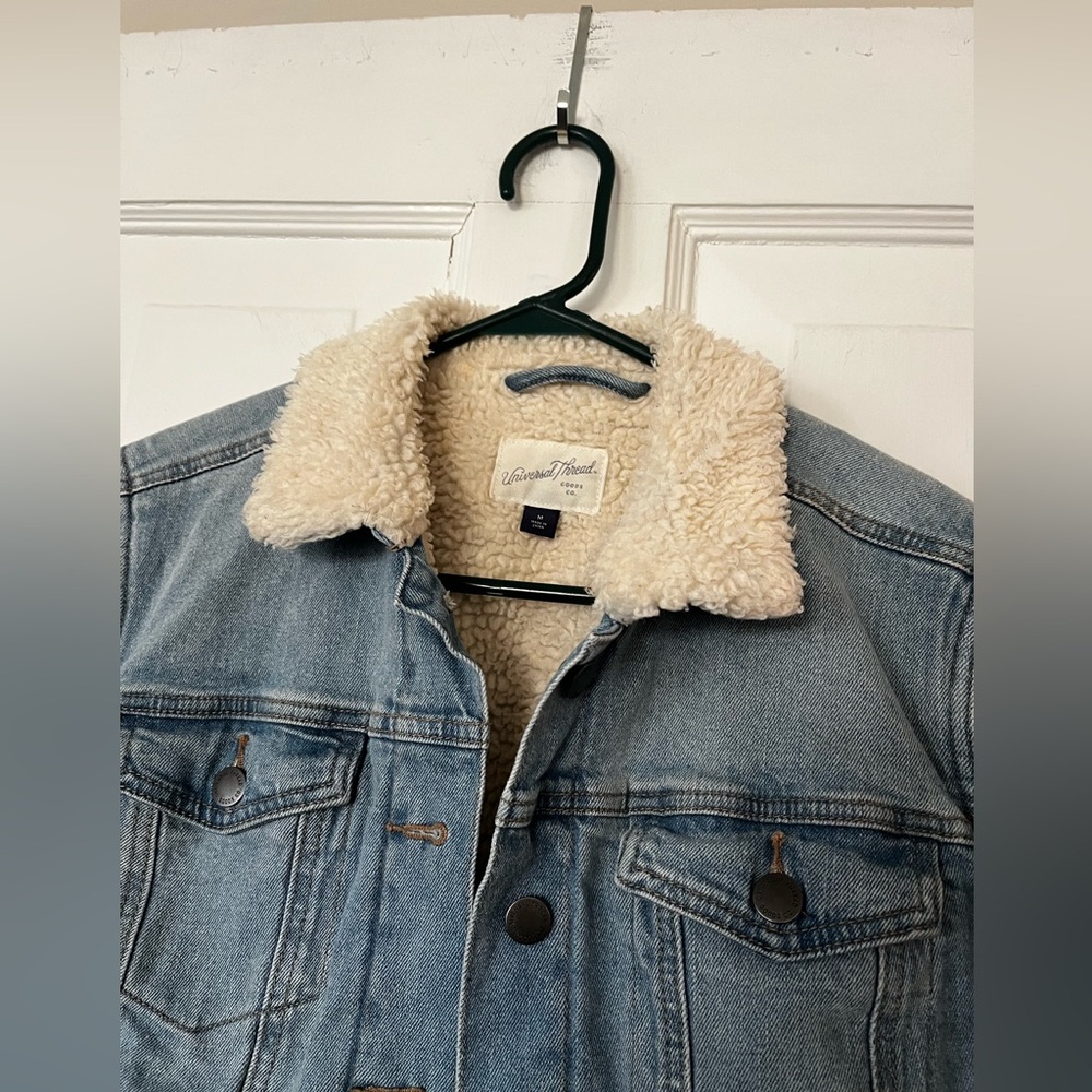 Universal Thread Shearling Lined Jeans Jacket - image 3